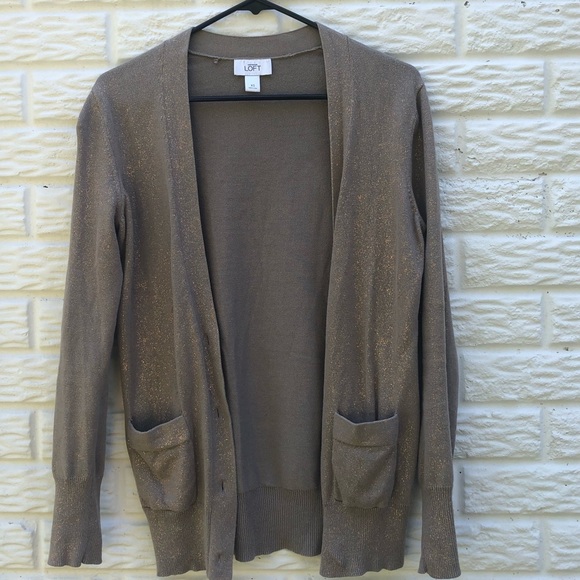 LOFT Sweaters - Gorgeous metallic cardigan